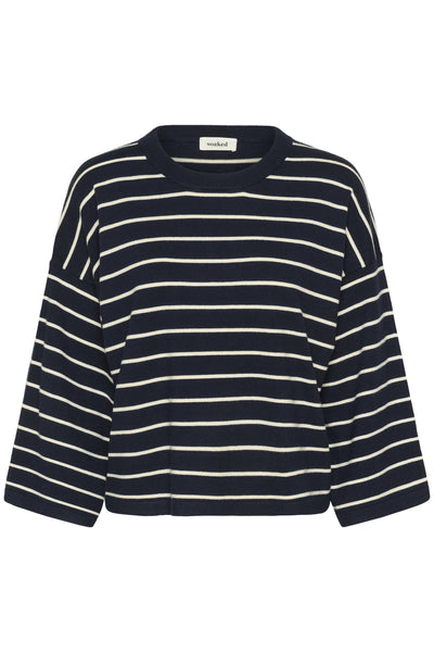 SLSpina Boxy Pullover Cropped Salute with White stripes - 30 - 30408863 Thumbnail