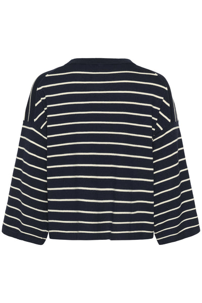 SLSpina Boxy Pullover Cropped Salute with White stripes - 30 - 30408863 Thumbnail