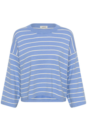 SLSpina Boxy Pullover Cropped Hydranega w White Stripe - 305 - 30408863