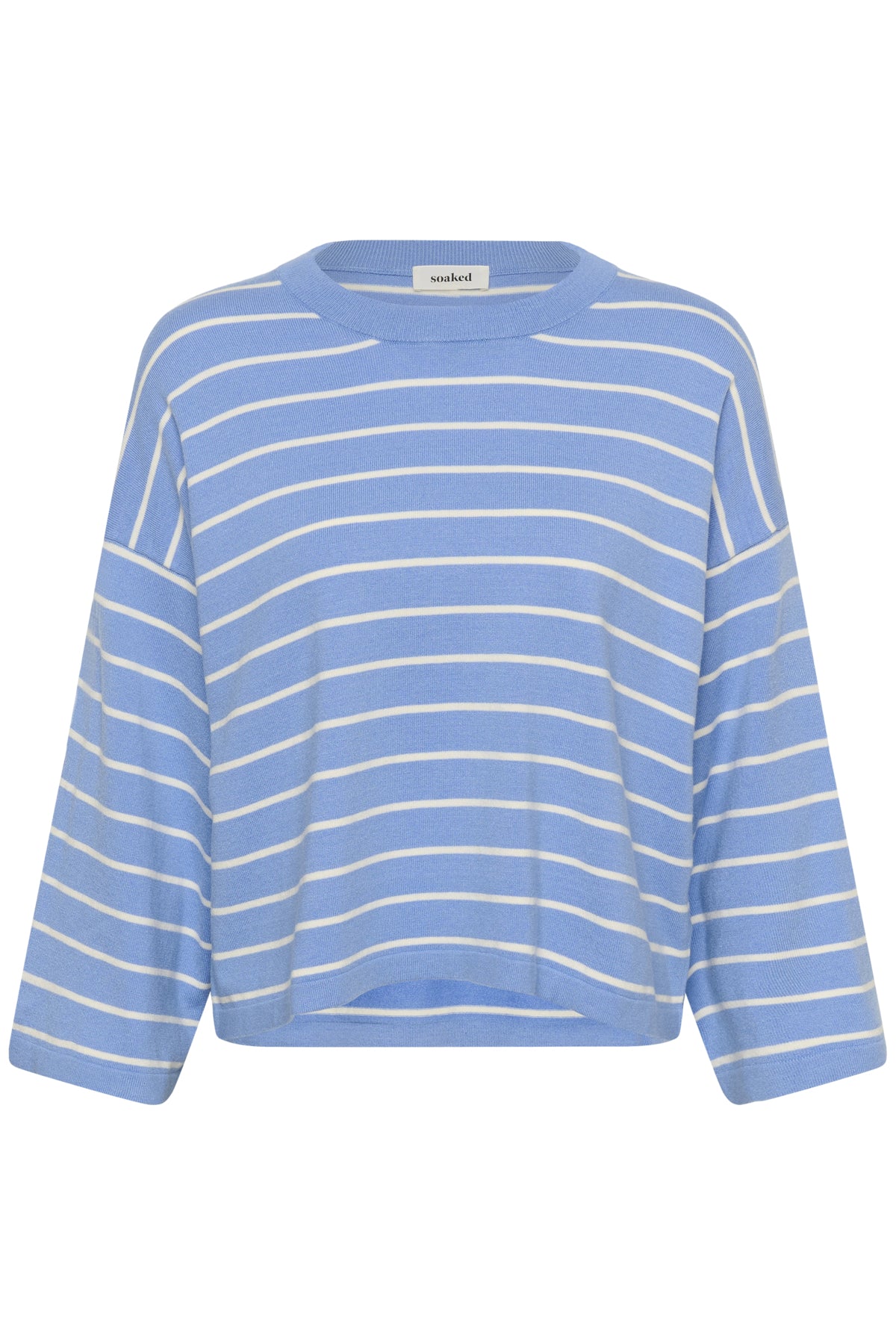 SLSpina Boxy Pullover Cropped Hydranega w White Stripe - 305 - 30408863