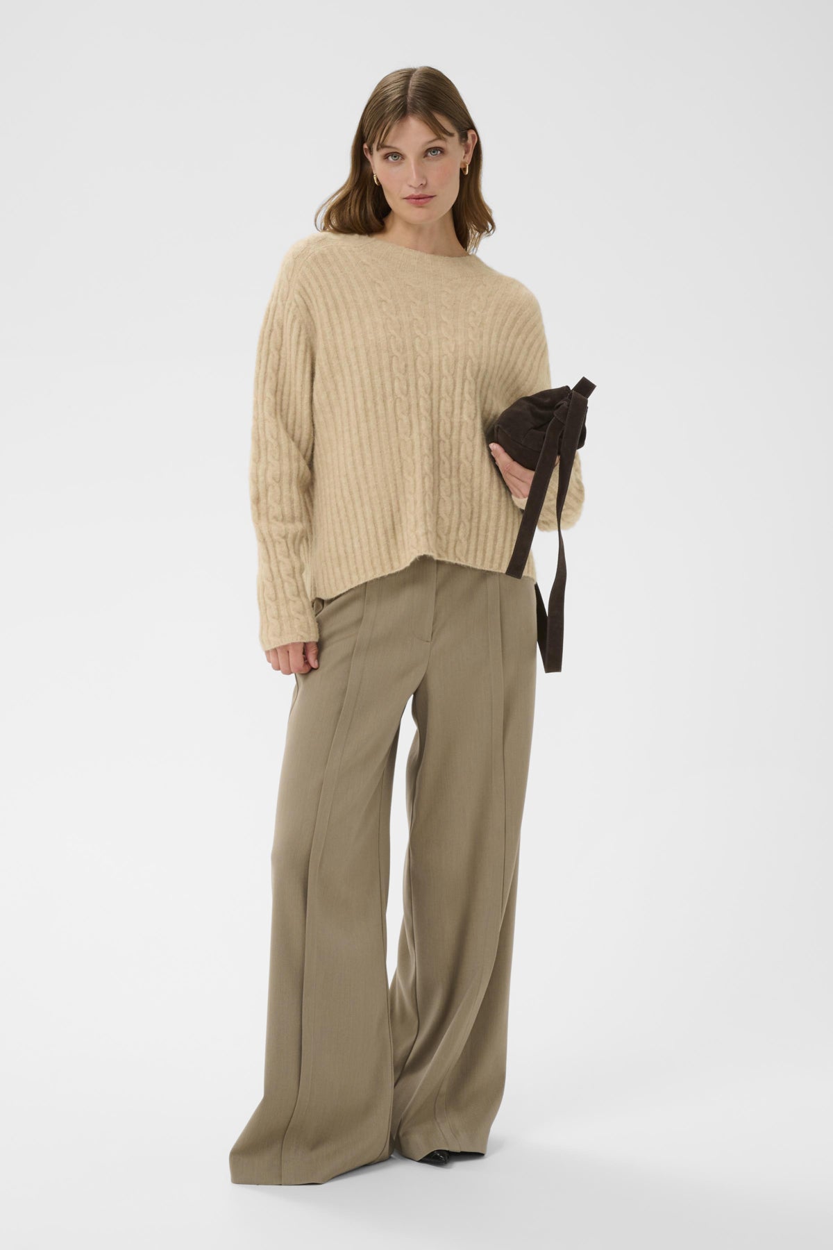 SLAnina Cable Pullover Parchment Melange - 1309081 - 30408866