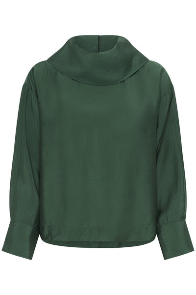 SLEneya Funnel Blouse LS Trekking Green - 195411 - 30408897 Thumbnail