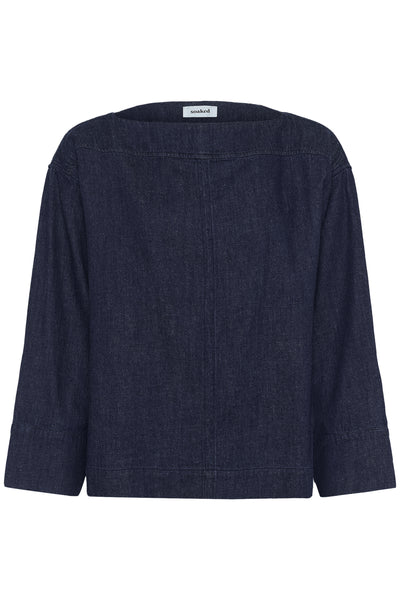 SLChaman Blouse LS Dark Blue Denim - 301728 - 30408900 Thumbnail