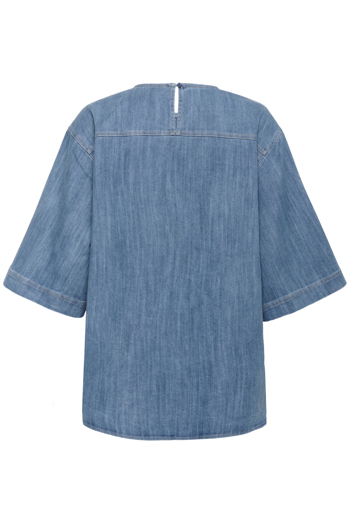 SLNinnie Amilea Blouse SS Medium Blue Denim - 301130 - 30408901