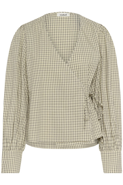 SLSivah Oriana Blouse Parchment Checks - 304511 - 30408902 Thumbnail