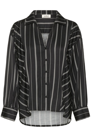 SLMarcela Printed Shirt Black W White Stripes - 304533 - 30408904