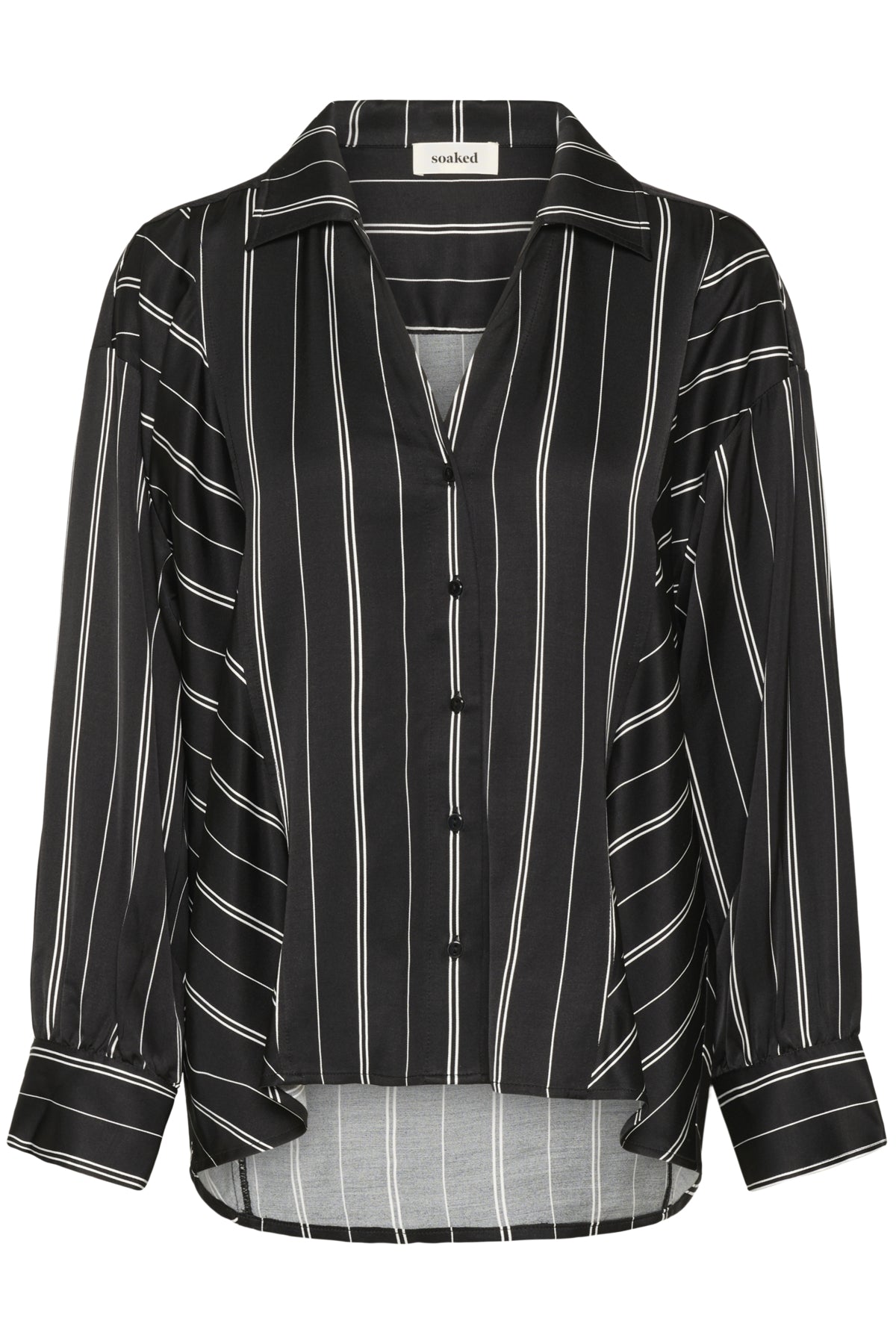SLMarcela Printed Shirt Black W White Stripes - 304533 - 30408904