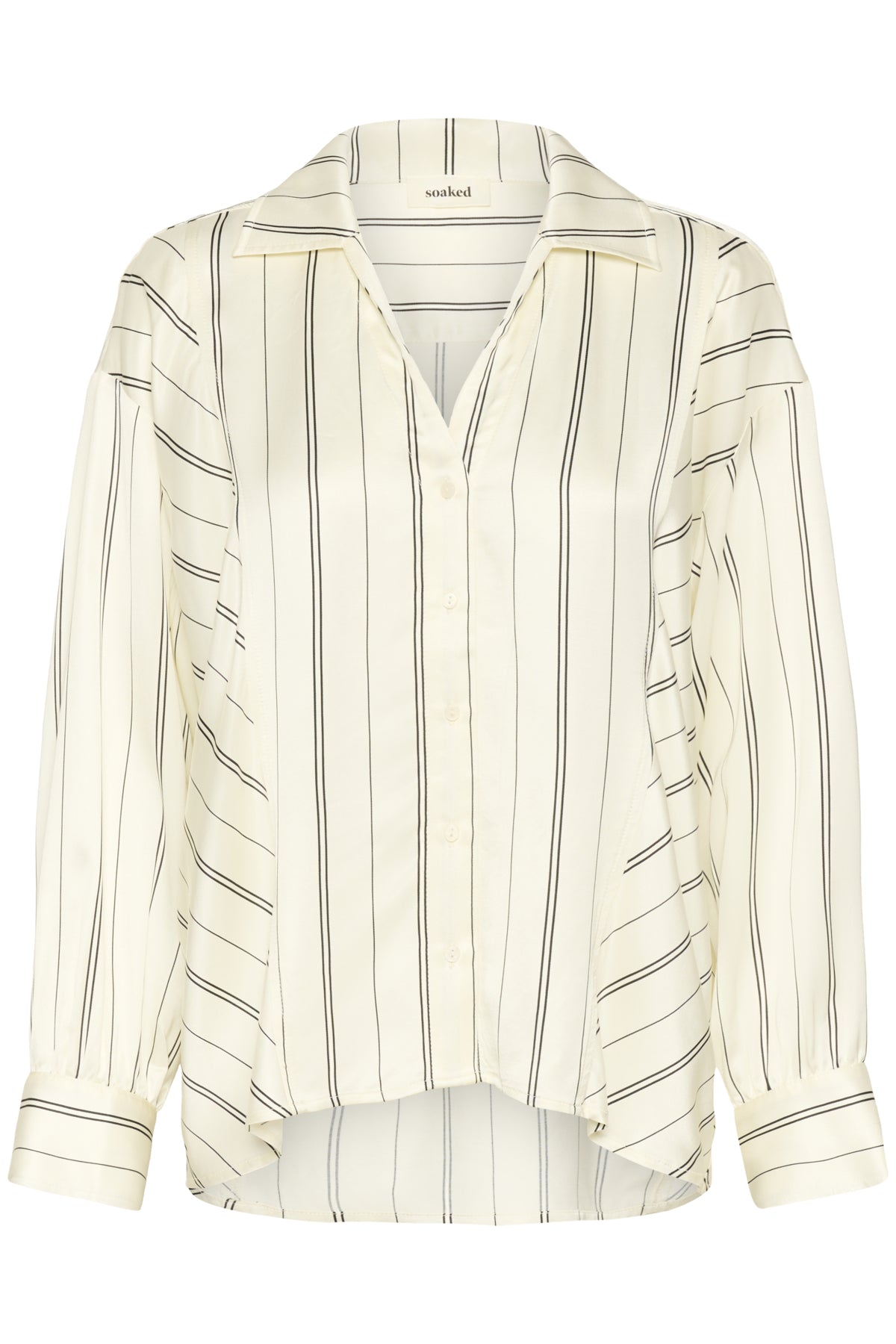 SLMarcela Printed Shirt White W Black Stripes - 304534 - 30408904