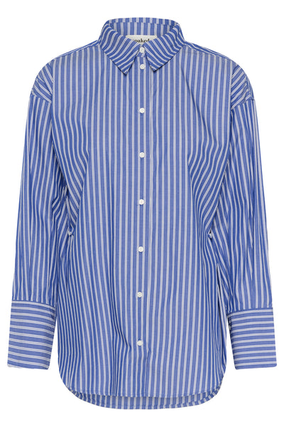 SLCalken Shirt LS Nouvean Navy Stripe - 304530 - 30408906 Thumbnail