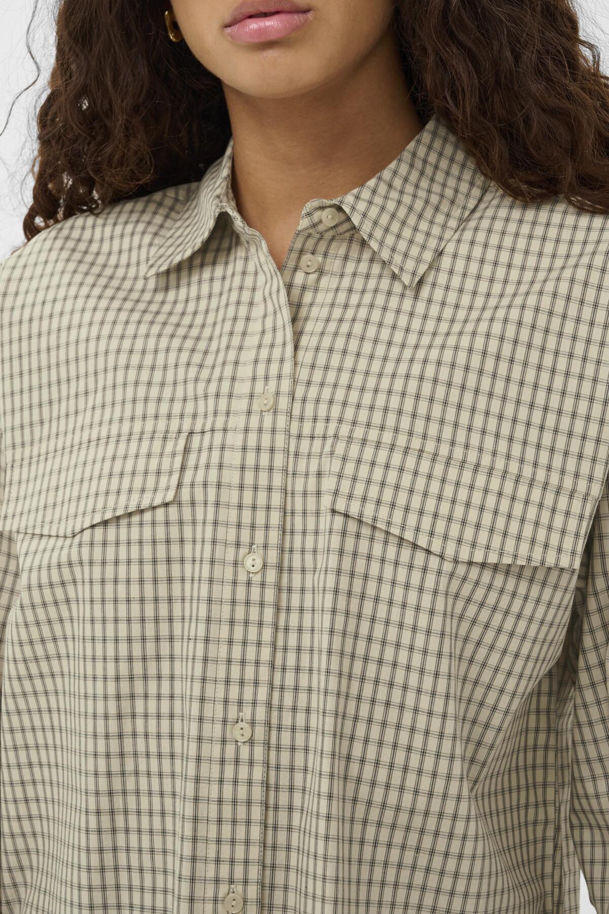 SLSivah Shirt LS Parchment Checks - 304511 - 30408908