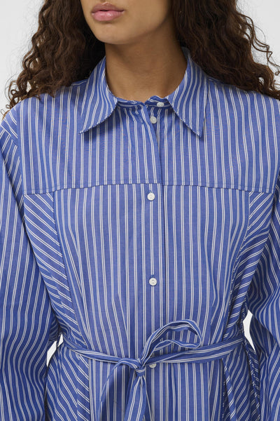 SLCalken Shirt Dress LS Nouvean Navy Stripe - 304530 - 30408913 Thumbnail