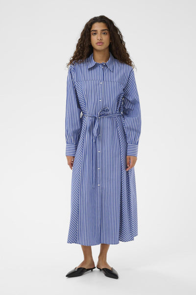 SLCalken Shirt Dress LS Nouvean Navy Stripe - 304530 - 30408913 Thumbnail