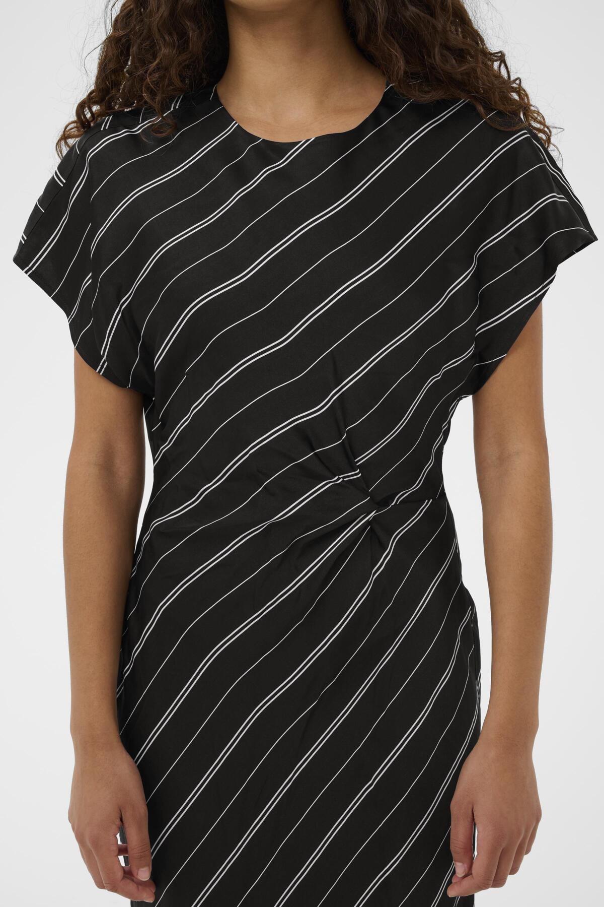 SLMarcela Mirmir Printed Dress Black W White Stripes - 304533 - 30408920