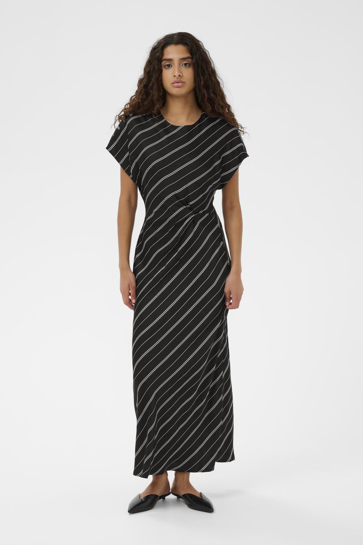 SLMarcela Mirmir Printed Dress Black W White Stripes - 304533 - 30408920