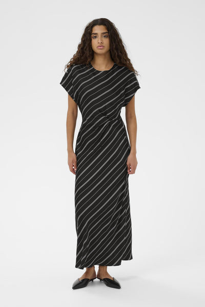 SLMarcela Mirmir Printed Dress Black W White Stripes - 304533 - 30408920 Thumbnail