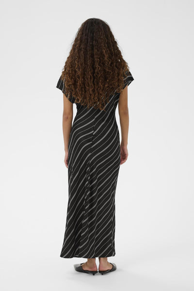 SLMarcela Mirmir Printed Dress Black W White Stripes - 304533 - 30408920 Thumbnail