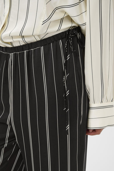 SLMarcela Printed Pants Black W White Stripes - 304533 - 30408923 Thumbnail