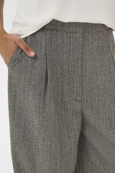 SLNanine Barrel Pants Grey Herringbone - 304513 - 30408925 Thumbnail