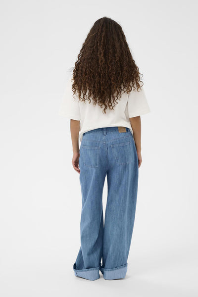 SLNinnie Fold-Up Jeans Medium Blue Denim - 301130 - 30408928 Thumbnail