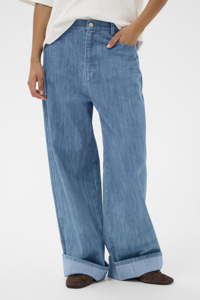 SLNinnie Fold-Up Jeans Medium Blue Denim - 301130 - 30408928 Thumbnail