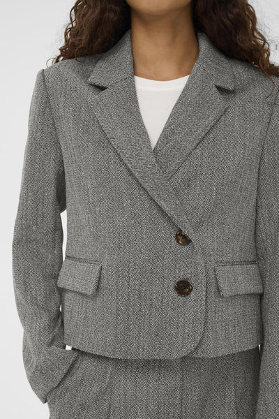SLNanine Blazer Grey Herringbone - 304513 - 30408933 Thumbnail