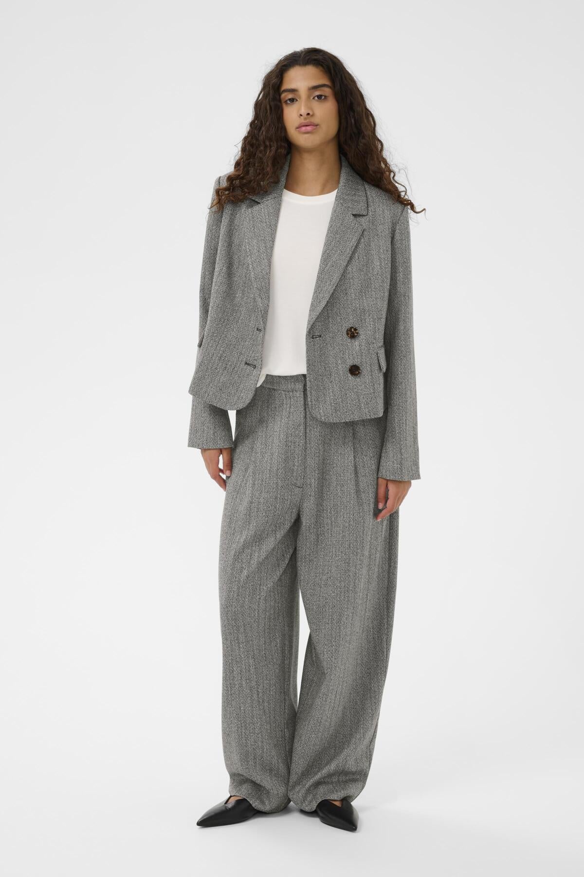 SLNanine Blazer Grey Herringbone - 304513 - 30408933