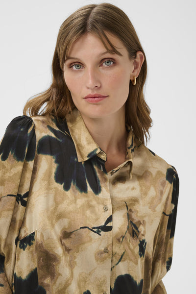 SLRiyan Paris Print Shirt Timberwolf Watercolor Print - - 30408945 Thumbnail