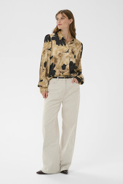 SLRiyan Paris Print Shirt Timberwolf Watercolor Print - - 30408945 Thumbnail