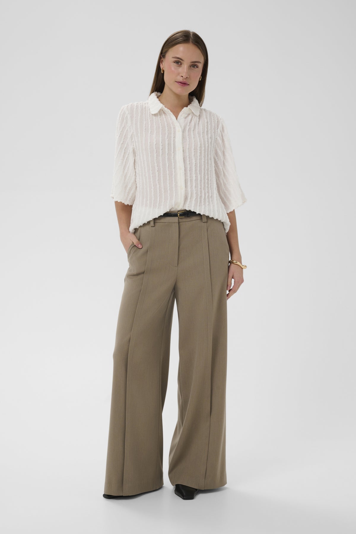 SLVecenna Hela Shirt SS Whisper White - 110701 - 30408953