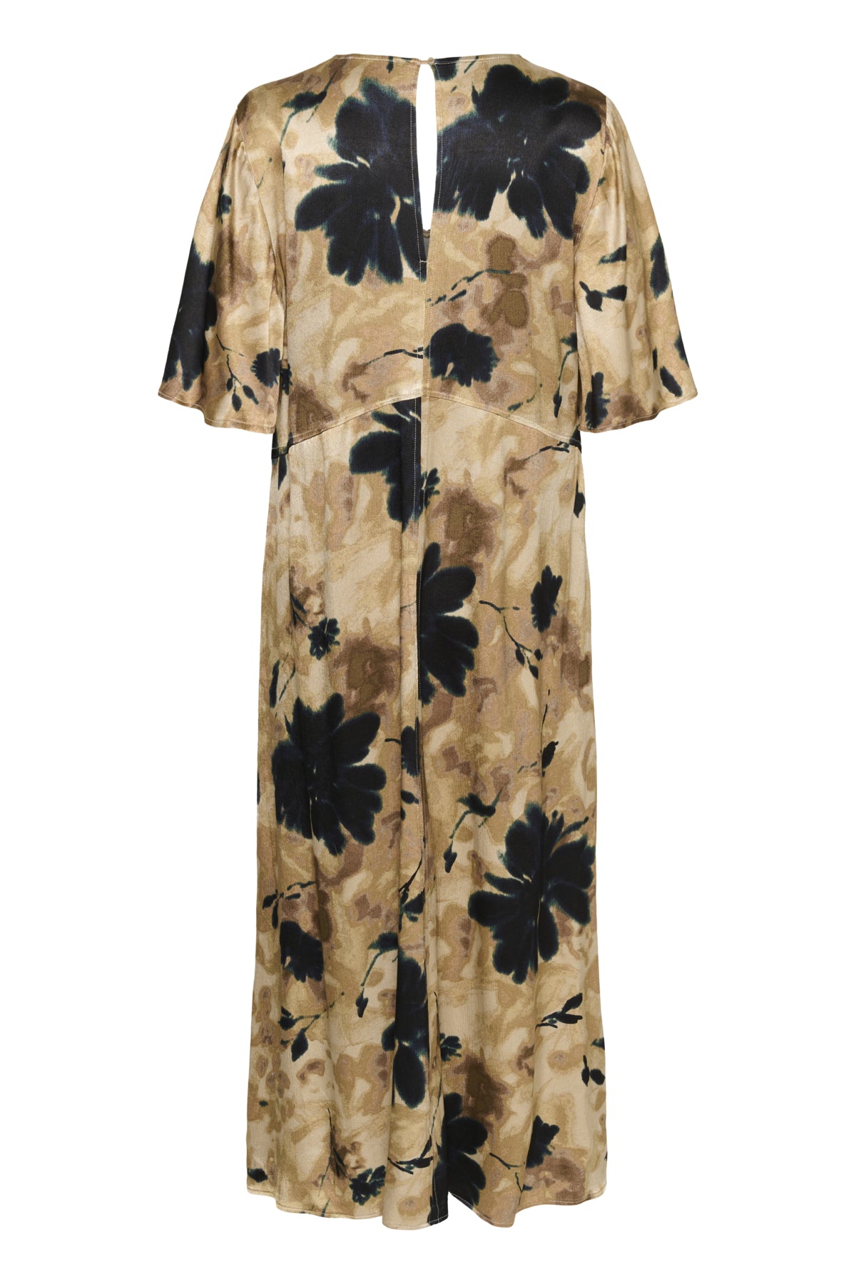 SLRiyan Dress Timberwolf Watercolor Print - - 30408963