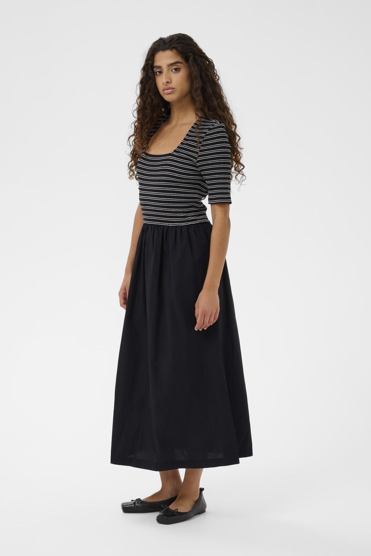 SLSimone Striped Dress SS Black - 194008 - 30408964