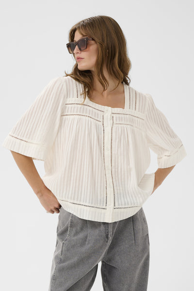 SLBianca Blouse Broken White - 111001 - 30408982 Thumbnail