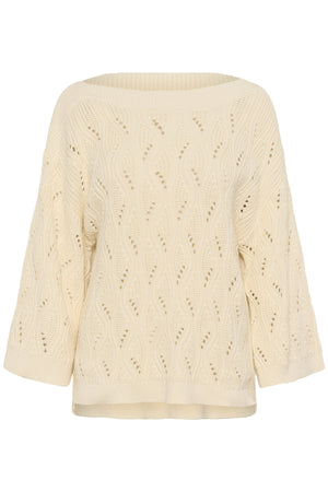 SLRava Nanna Pullover 3/4 Whisper White - 110701 - 30409009