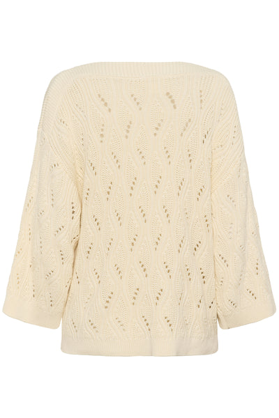 SLRava Nanna Pullover 3/4 Whisper White - 110701 - 30409009 Thumbnail