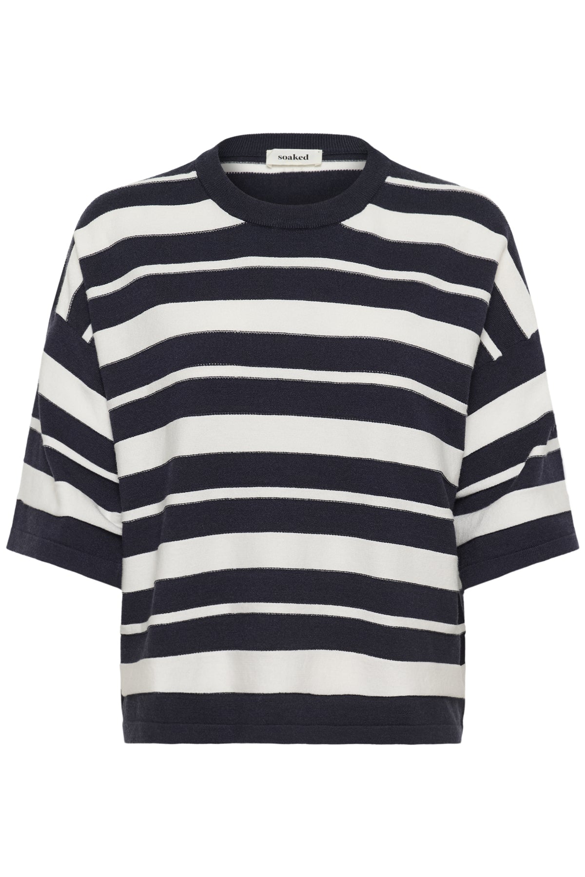 SLSpina Boxy Structure Pullove India Ink and White Stripe - 3 - 30409012