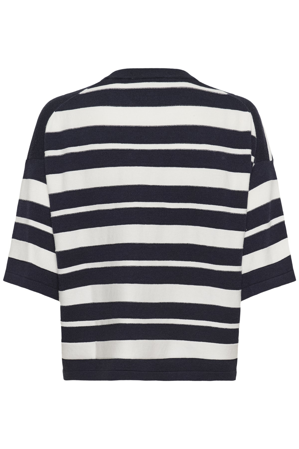 SLSpina Boxy Structure Pullove India Ink and White Stripe - 3 - 30409012