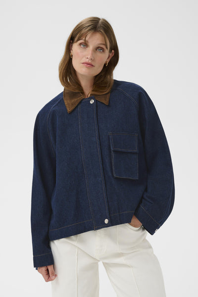 SLJannine Jacket Dark Blue Denim - 301728 - 30409017 Thumbnail