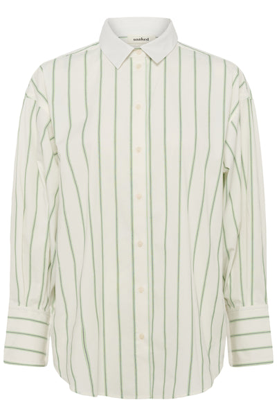 SLNoelle Striped Shirt Vibrant Green and White Stripe - 30409039 Thumbnail