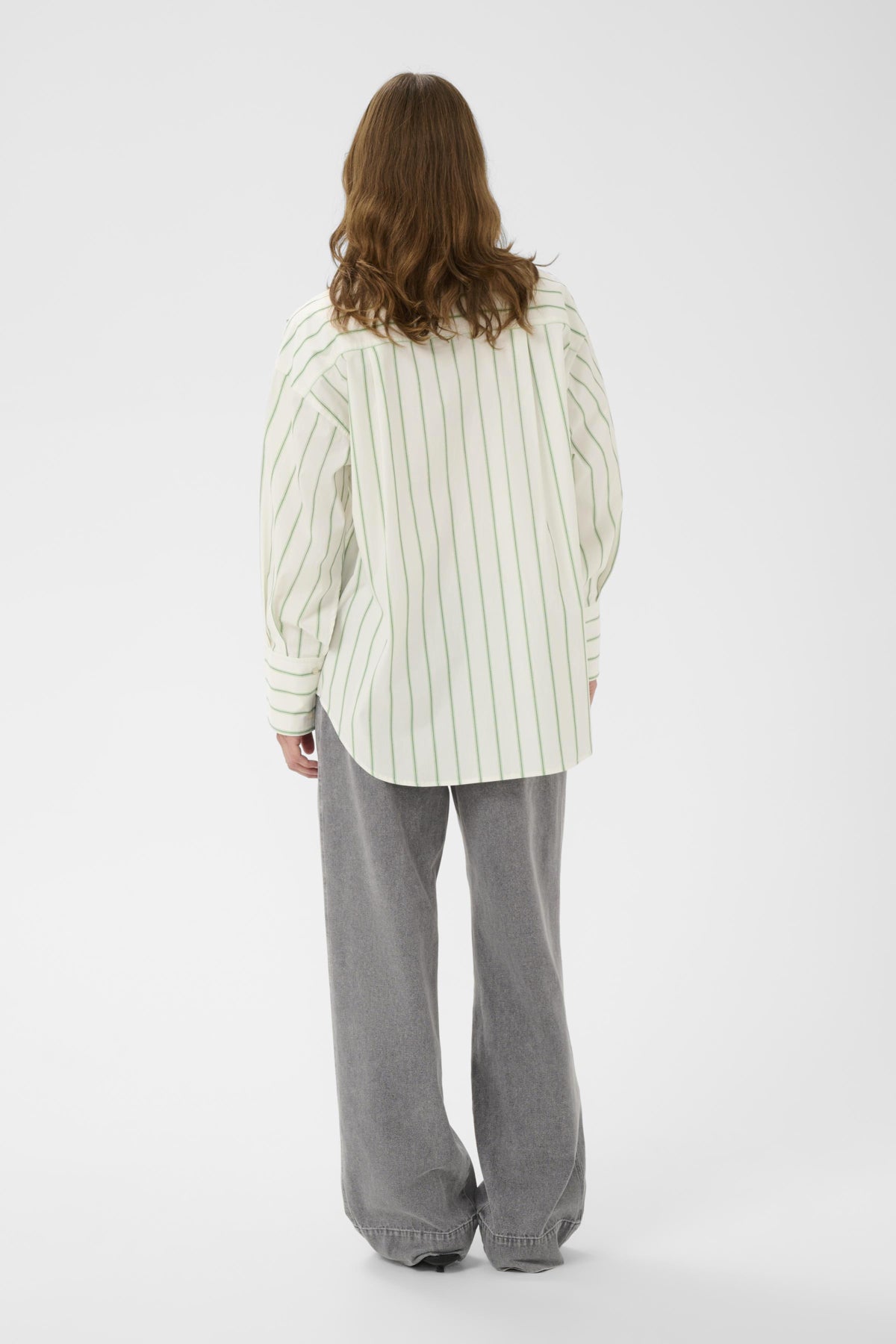 SLNoelle Striped Shirt Vibrant Green and White Stripe - 30409039