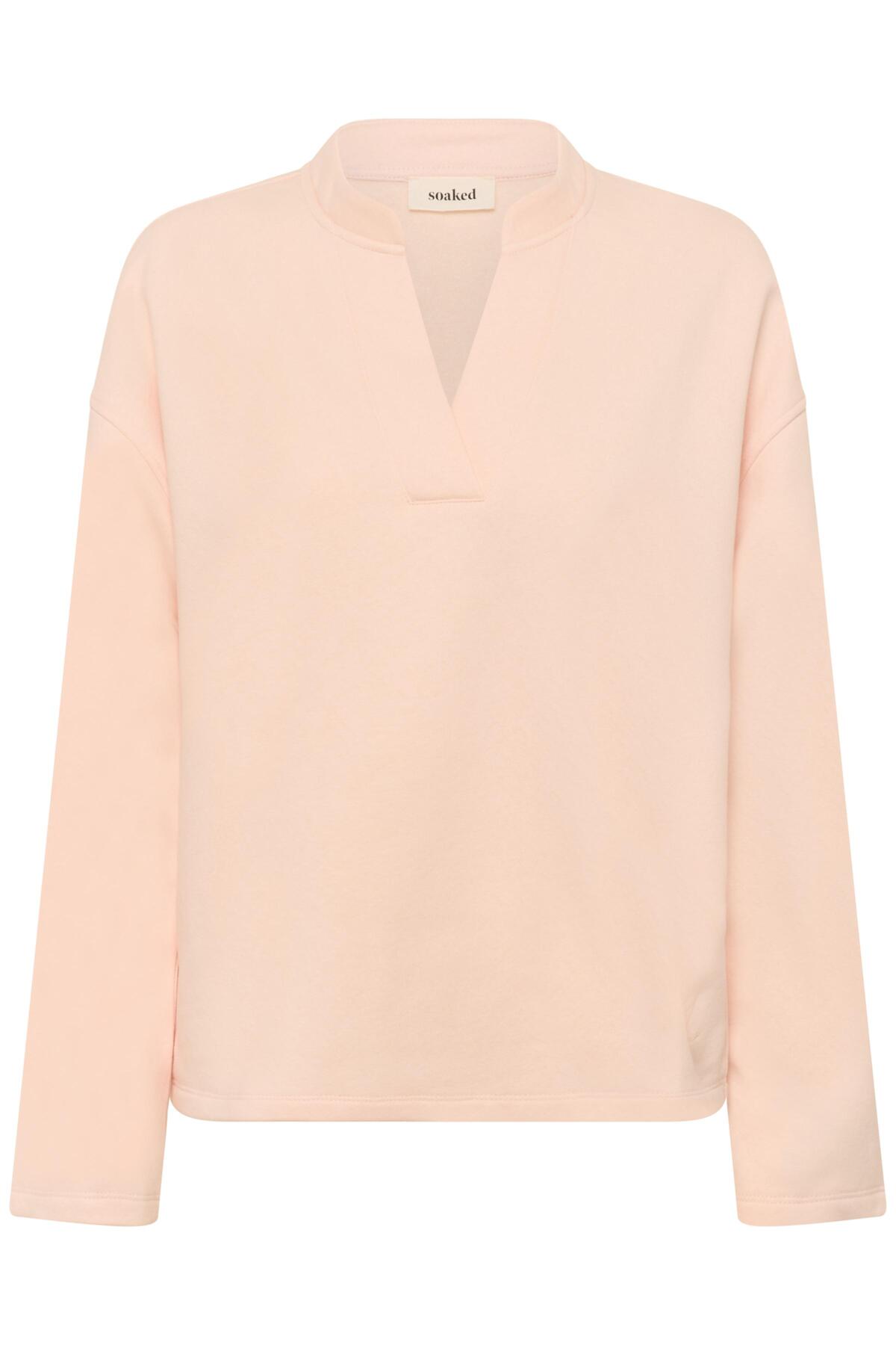 SLRolanda V-Neck Sweatshirt Pearl Blush - 121207 - 30409045