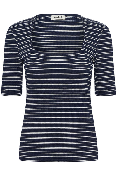 SLSimone Striped Tee India Ink Stripe - 304705 - 30409050 Thumbnail
