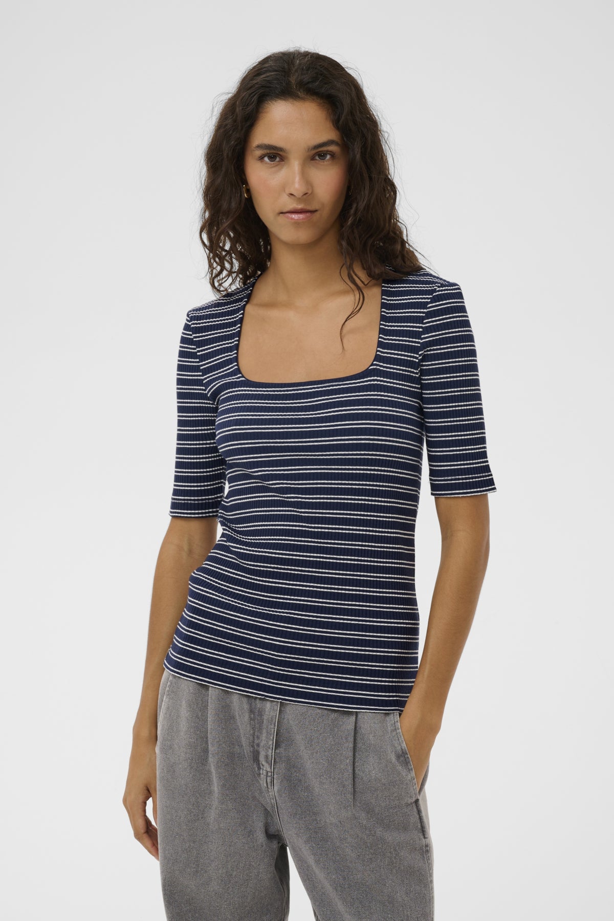 SLSimone Striped Tee India Ink Stripe - 304705 - 30409050