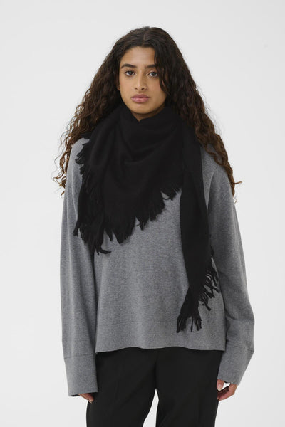SLBesinah Triangle Scarf Black - 30409090 Thumbnail