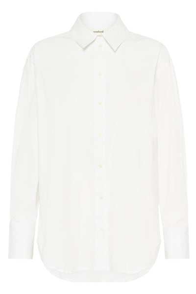 SLNoelle Poplin Shirt LS Bright White - 110601 - 30409104 Thumbnail