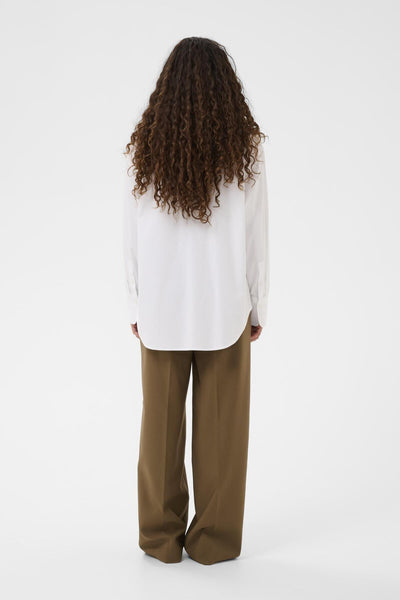 SLNoelle Poplin Shirt LS Bright White - 110601 - 30409104 Thumbnail