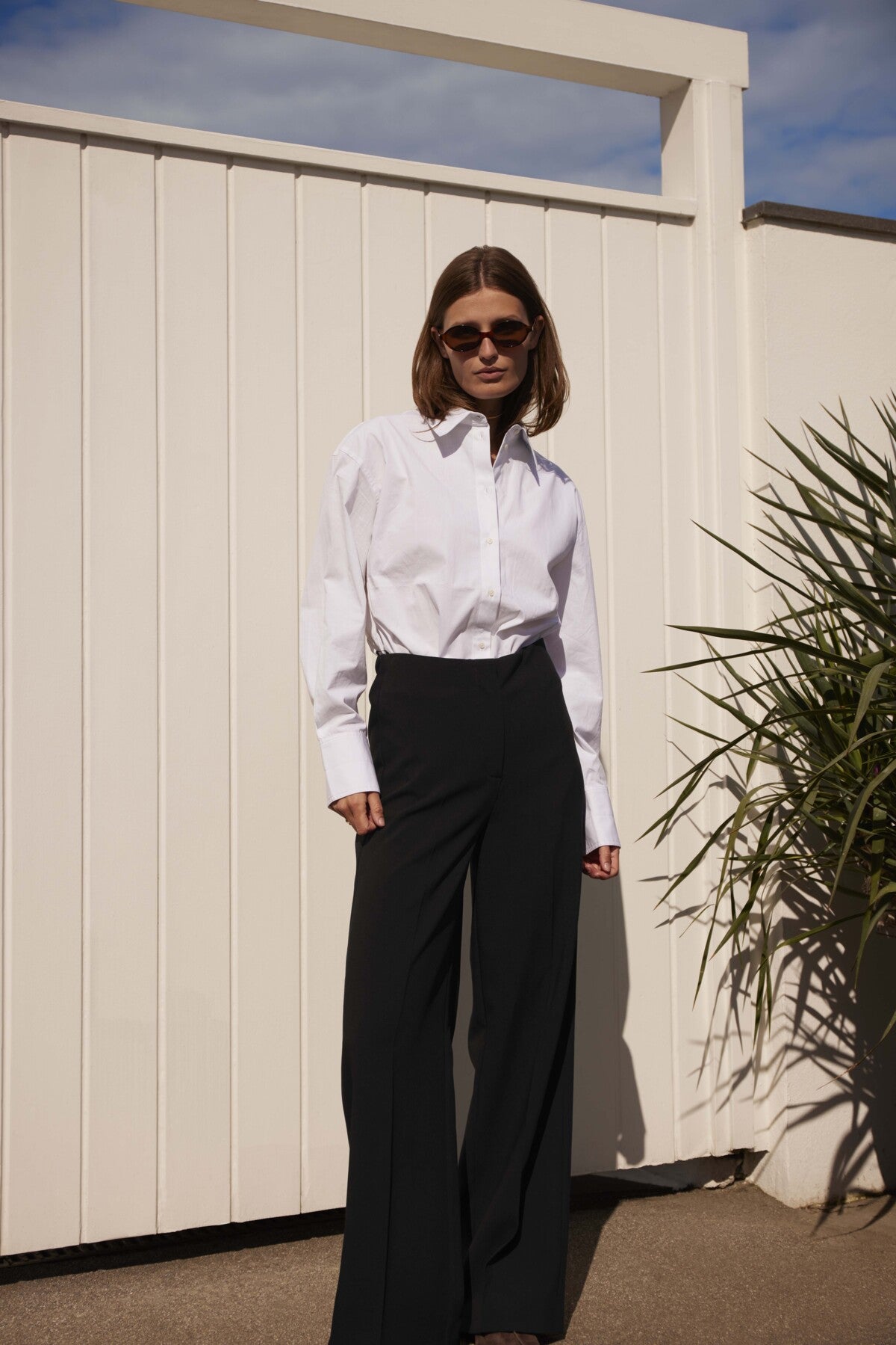 SLNoelle Poplin Shirt LS Bright White - 110601 - 30409104