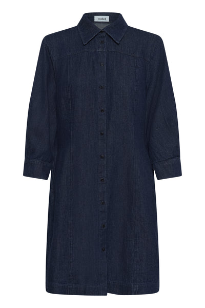 SLChaman Short Dress Dark Blue Denim - 301728 - 30409131 Thumbnail