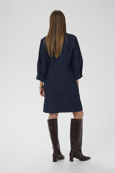 SLChaman Short Dress Dark Blue Denim - 301728 - 30409131 Thumbnail