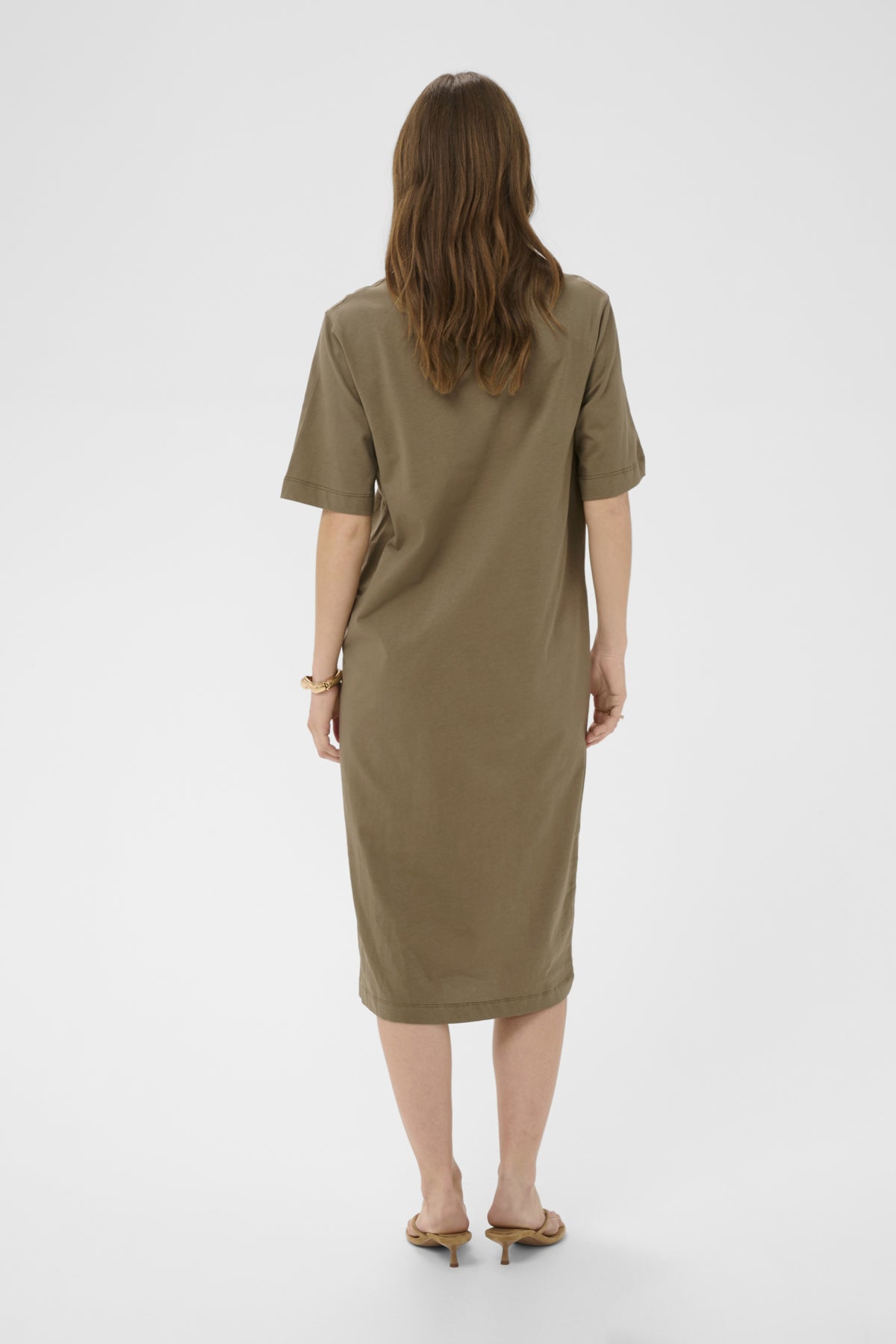 SLAeve Slit Dress Dusky Green - 170517 - 30409171