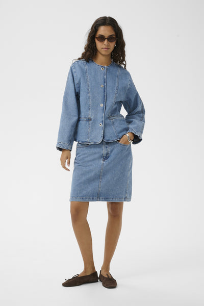 SLAdabella Skirt Light Blue Denim - 301233 - 30409202 Thumbnail